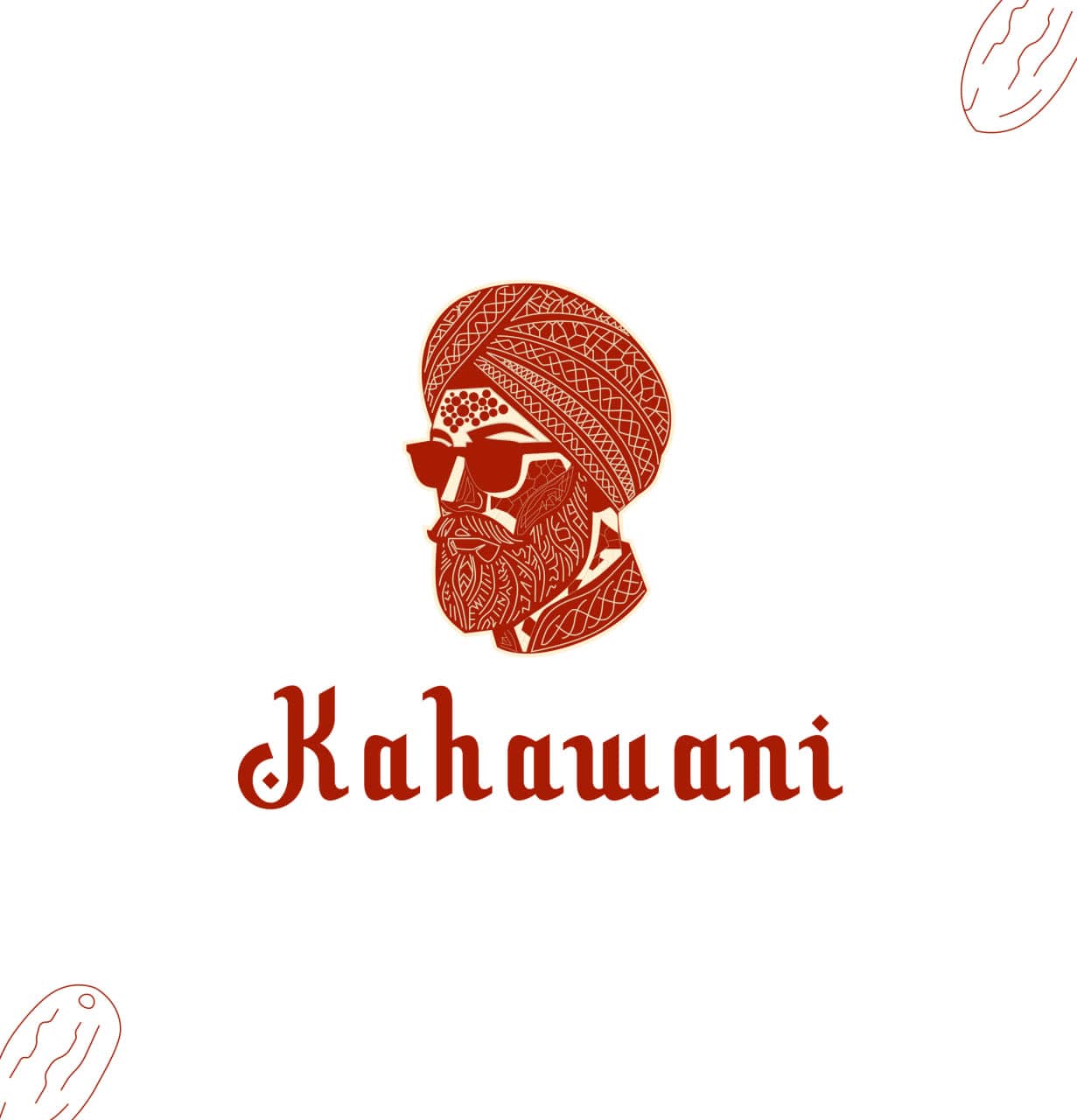 Kahawani display logo — man in a patterned turban above the wordmark.